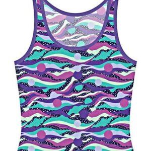 NEW Cheek Boss Pajama Sleep Short Set - 90s Milky Way - Purple & Green - Large